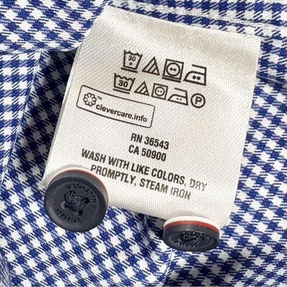 Tommy Hilfiger Gingham Plaid TH Tech Slim Fit Stretch Dress Shirt, size 2XL - Picture 9 of 11